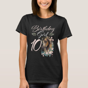 T-shirt Fille pour 10ème anniversaire passionnée de chevau