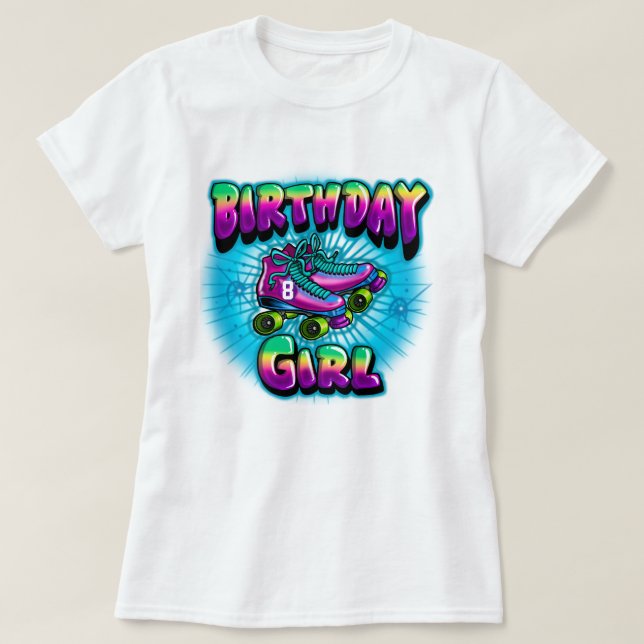 T-shirt fille pour l'anniversaire de l'aérographe  (Design devant)