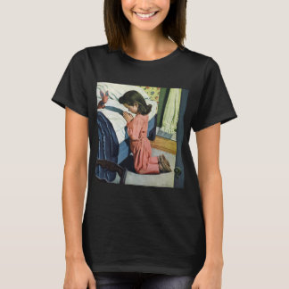 T-shirt Fille priant à l'heure du coucher, la prière du Se