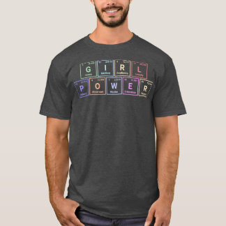 T-shirt Fille puissance Tableau périodique de l'autonomisa