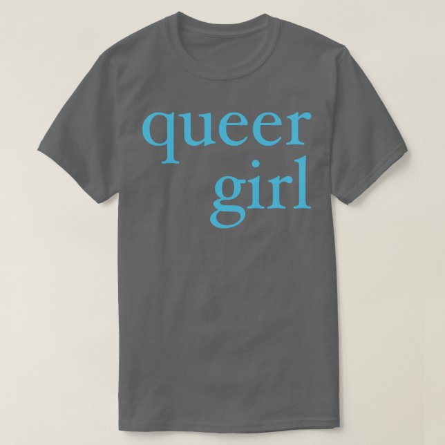 T-shirt fille queer en bleu (Design devant)
