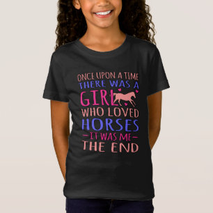 T-Shirt Fille Qui Aimait Chevaux Barrel Racer Cheval Cours