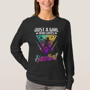 T-shirt Fille Qui Aime Handball Joueur Sport Jeu Handball