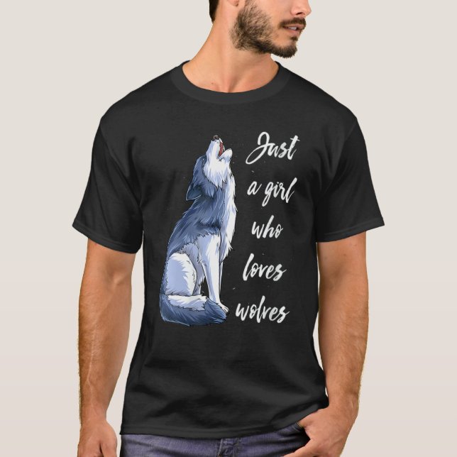 T-shirt Fille qui aime les loups 4 (Devant)