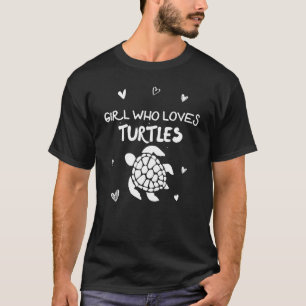 T-shirt Fille qui aime les tortues Océan Animal Tortue de 