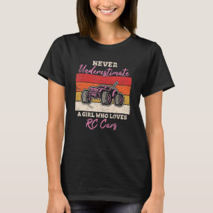 T-shirt Fille qui aime RC voitures télécommande course Hob