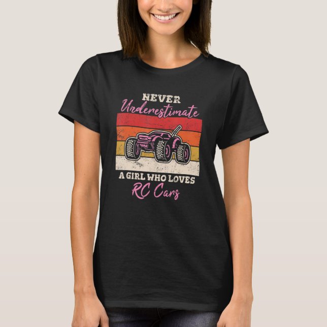 T-shirt Fille qui aime RC voitures télécommande course Hob (Devant)