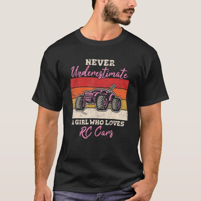 T-shirt Fille qui aime RC voitures télécommande course Hob (Devant)