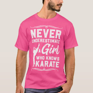 T-shirt Fille Qui Connaît Karate Taekwondo Ou Judo