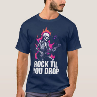 T-shirt fille qui rock jusqu'à ce que tu tombes