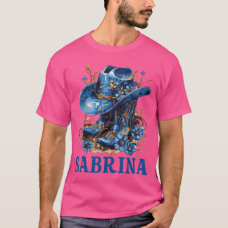 T-shirt Fille Rétro Sabrina Prénom Personnalisé Groovy 