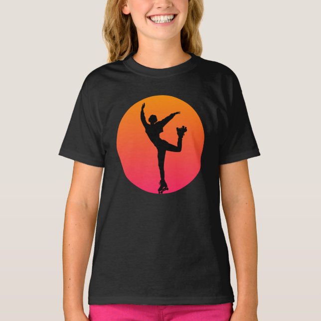 T-shirt Fille rétro vintage Skate (Devant)