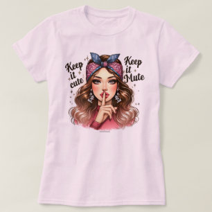 T-shirt fille rétro Witty - Gardez-la mignonne et