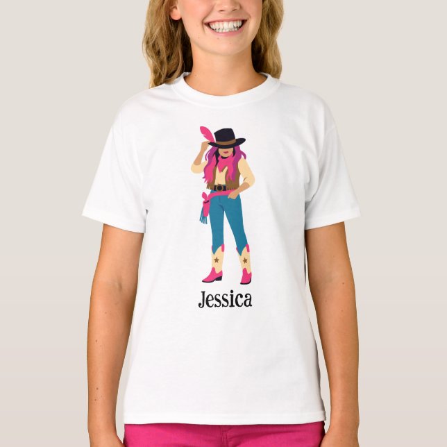 T-shirt fille - Rodéo amusant (Devant)