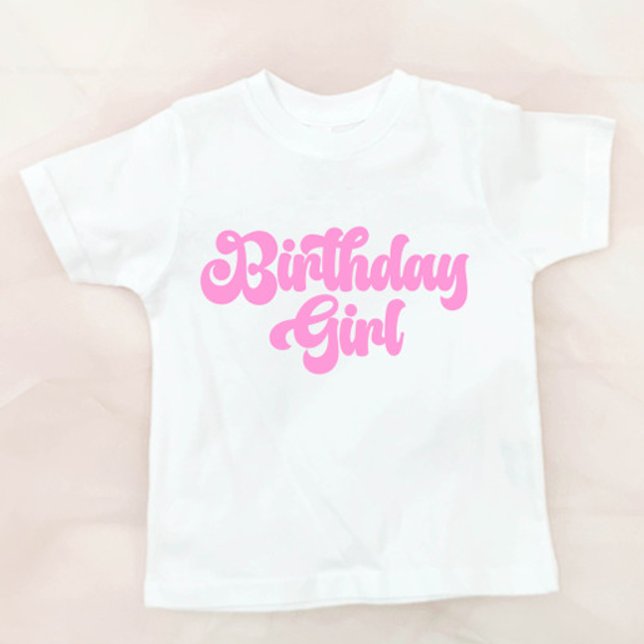 T-Shirt Fille rose Anniversaire Fille 1er Anniversaire (Créateur téléchargé)