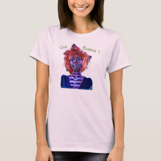 T-shirt fille rose de zombi