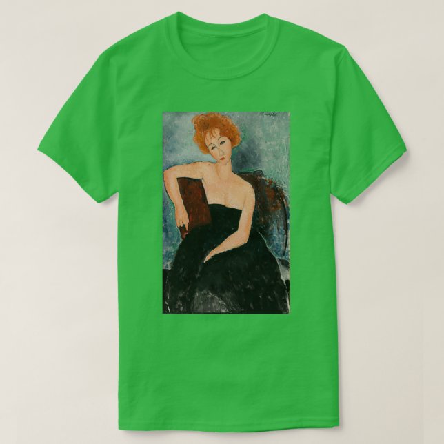 T-shirt Fille rousse en robe du soir par Amedeo Modiglia (Design devant)