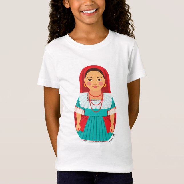 T-shirt fille salvadorienne Matryoshka (Devant)