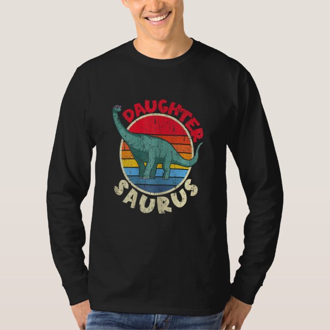 T-shirt Fille Saurus I Brachiosaurus Diplodocus I Famille (Devant)