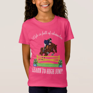 T-Shirt Fille SAUTANTE ANGLAISE ÉQUESTRE de CHEVAL ET de