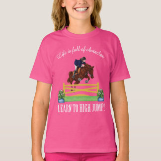 T-shirt Fille SAUTANTE ANGLAISE ÉQUESTRE de CHEVAL ET de