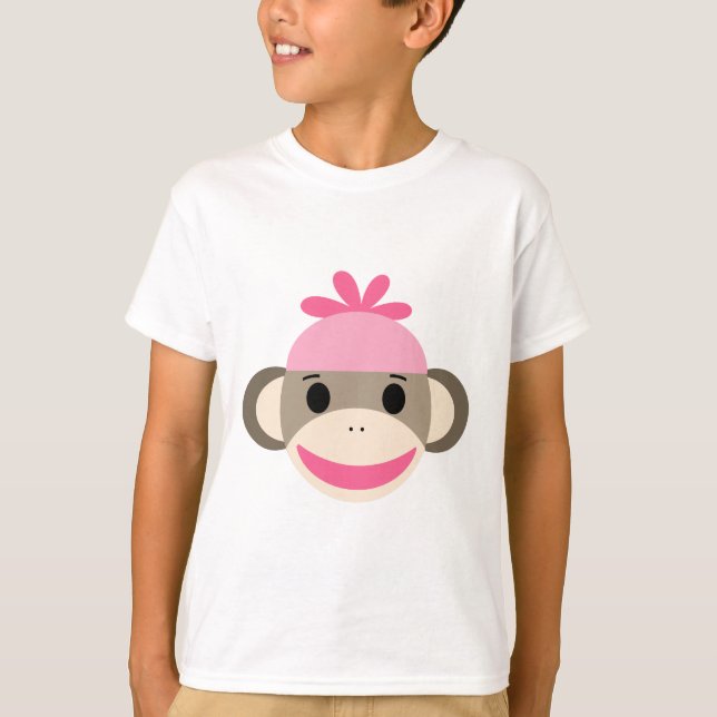 T-shirt fille singe sock (Devant)