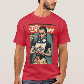 T-shirt Fille sinistre tenant un couteau Bande dessinée d'