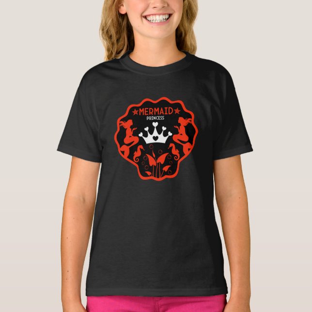 T-shirt Fille Sirène Princesse (Devant)