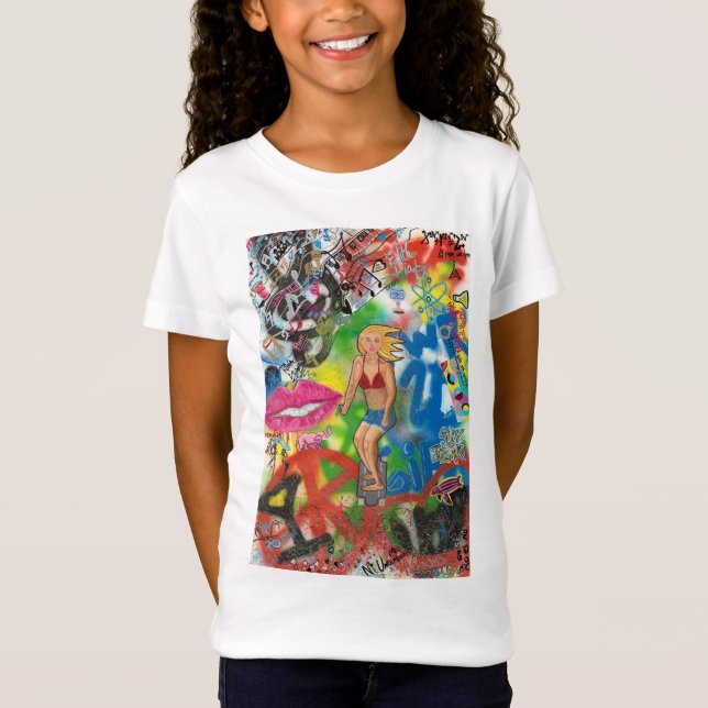 T-Shirt Fille Skateboard (Devant)