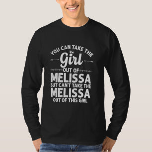 T-shirt Fille Sortie De Melissa Tx Texas Drôle Racines Dom