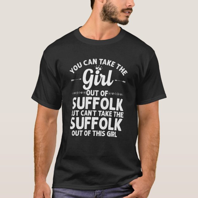 T-shirt Fille Sortie De Suffolk Va Virginia Drôle Racines  (Devant)