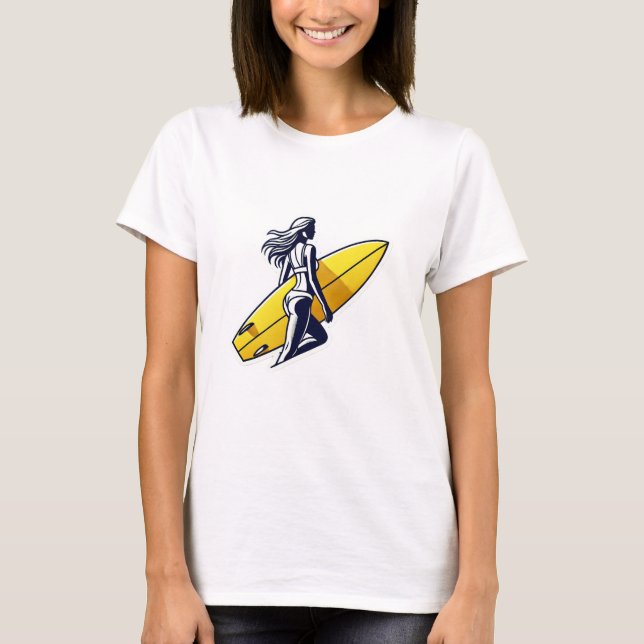 T-shirt fille surfeur (Devant)