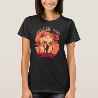 T-shirt Fille Surfeur Vintage Surfeur Pour Hommes Femmes