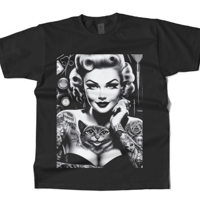 T-shirt Fille tatouée alternative old school (Créateur téléchargé)