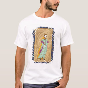 T-shirt Fille tenant un navire de vin et une poire, de la
