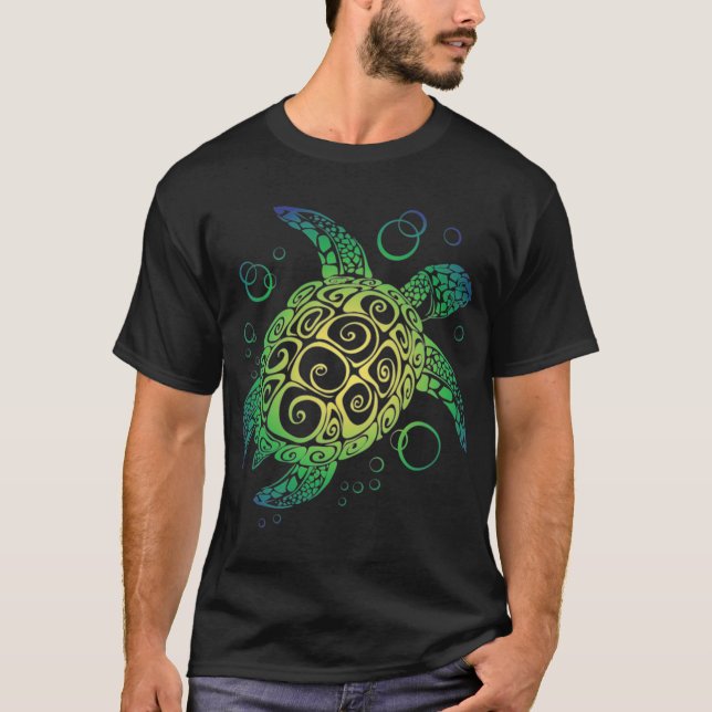 T-shirt Fille tortue de mer (Devant)