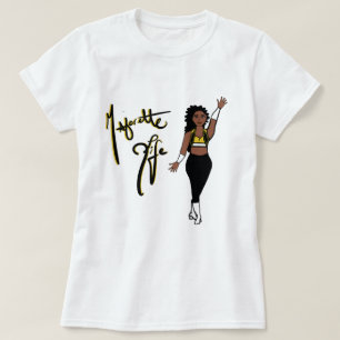 T-Shirt Fille Tourbillon Jaune Tri Couleur