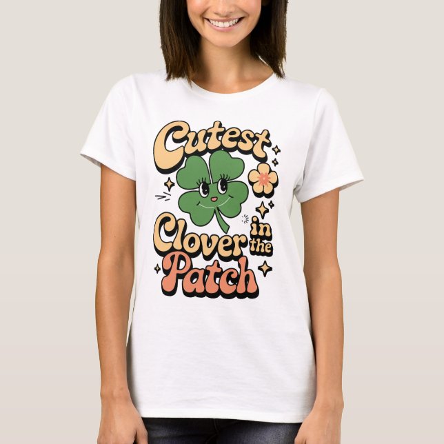 T-shirt Fille Trèfle Le Plus Mignon De La Parcelle Par  (Devant)