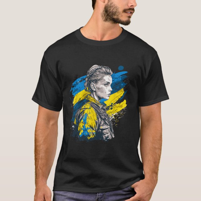 T-shirt Fille ukrainienne - Force face à l'opposition (Devant)