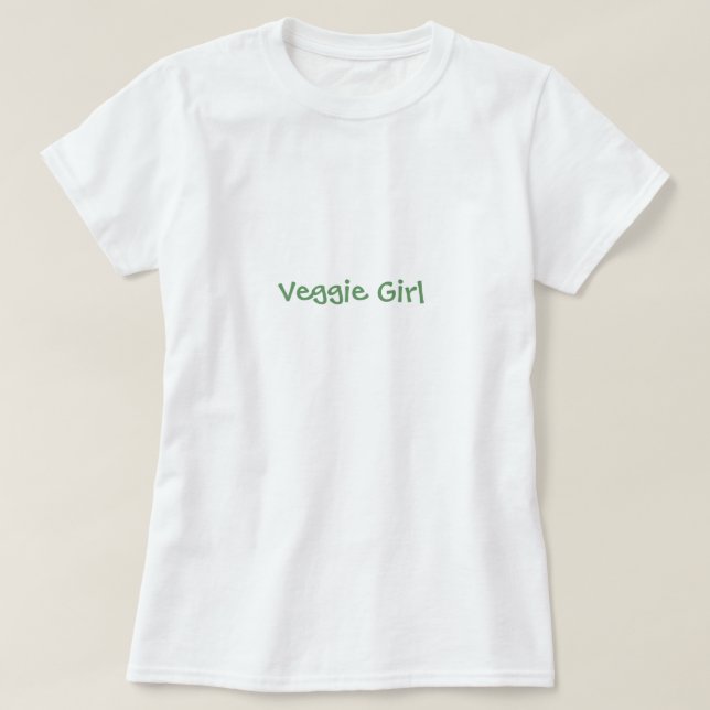 T-shirt Fille végétarienne - customisée (Design devant)