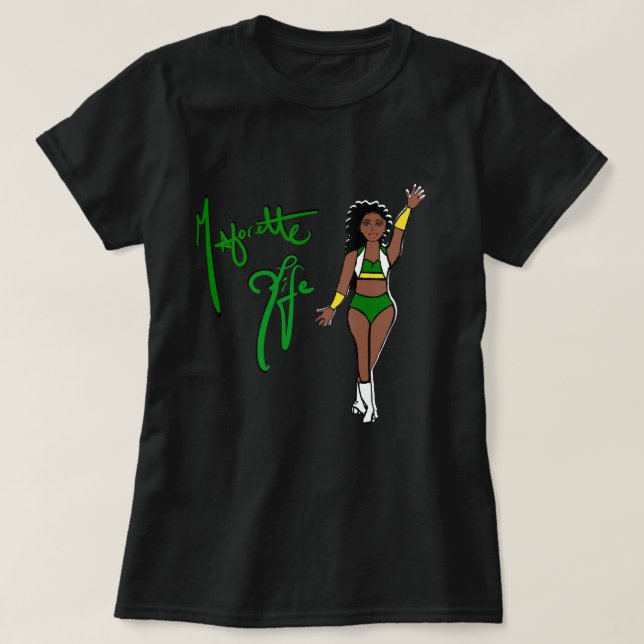 T-shirt fille vert Twirl couleur Tri (Design devant)