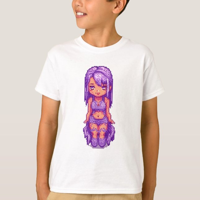T-shirt Fille violette  (Devant)
