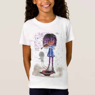 T-shirt fille violoniste de rue