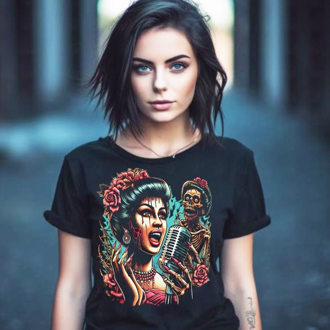 T-shirt Fille Voodoo Zombie (Créateur téléchargé)