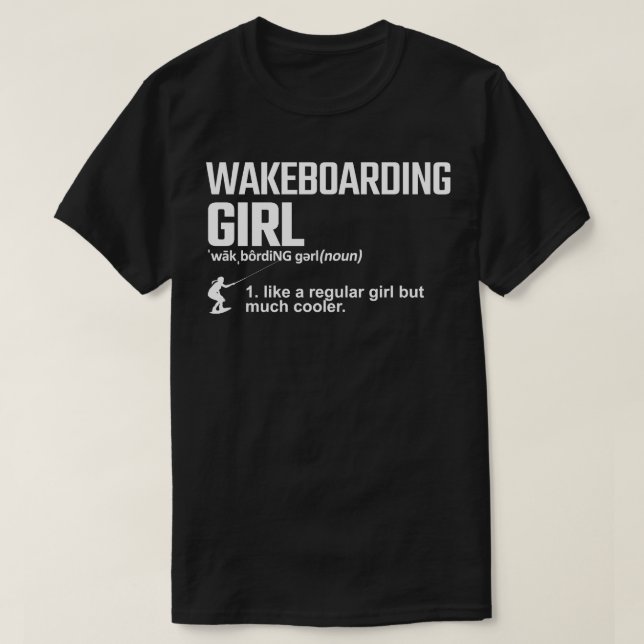 T-shirt fille wakeboard (Design devant)