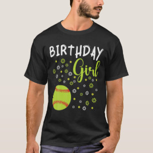 T-shirt Filles 10E Anniversaire Joueur de softball Funny 1