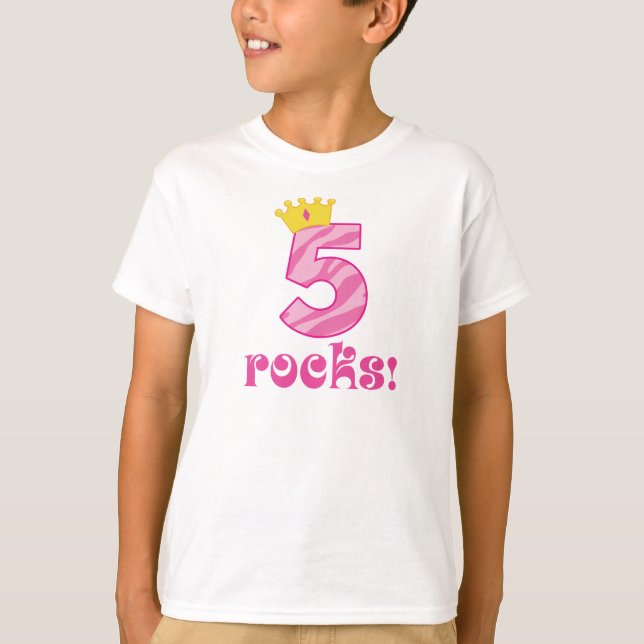 T-shirt Filles 5e anniversaire (Devant)