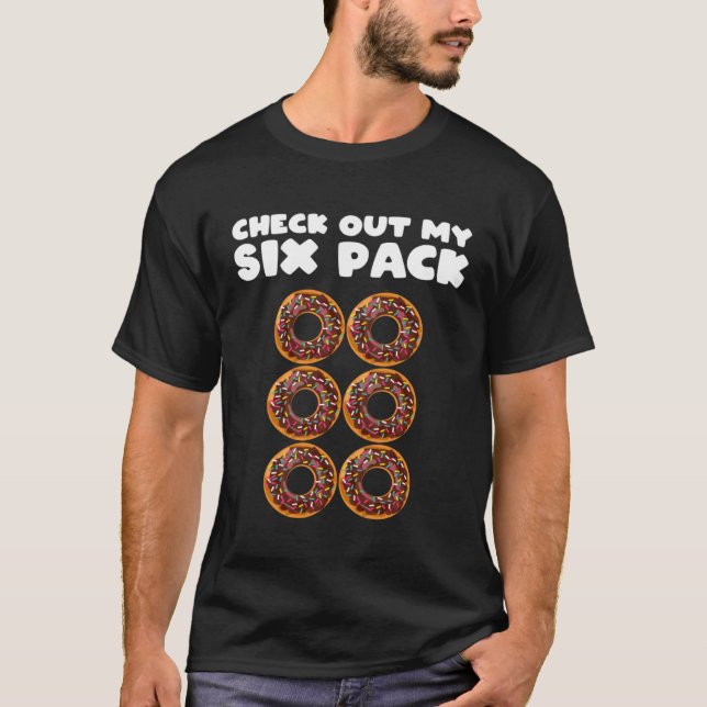 T-shirt Filles 6 Pack Chocolat Donut Abs Apparel Gym (Devant)