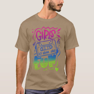T-shirt Filles 80 ANS JUSTE VOULOIR S'AMUSER drôle