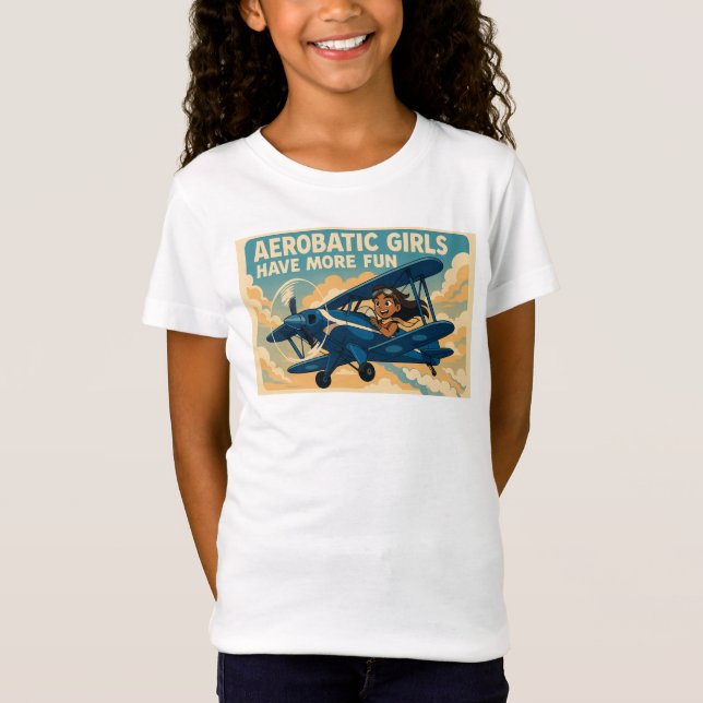 T-Shirt filles acrobatiques (Devant)